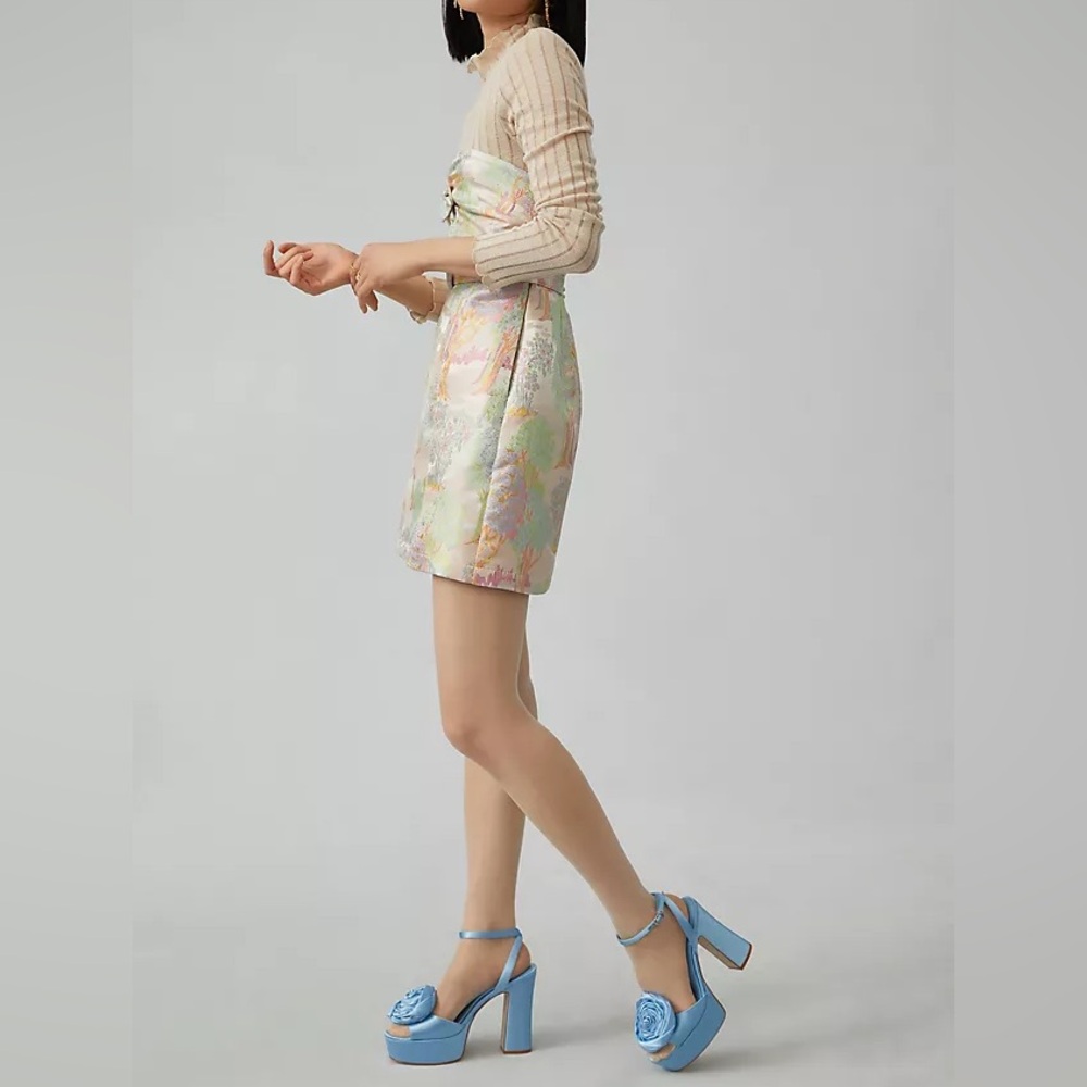 Anthropology - Maeve - Strapless Bow Mini Dress - Assorted - Women’s 8 - Picture 3 of 14